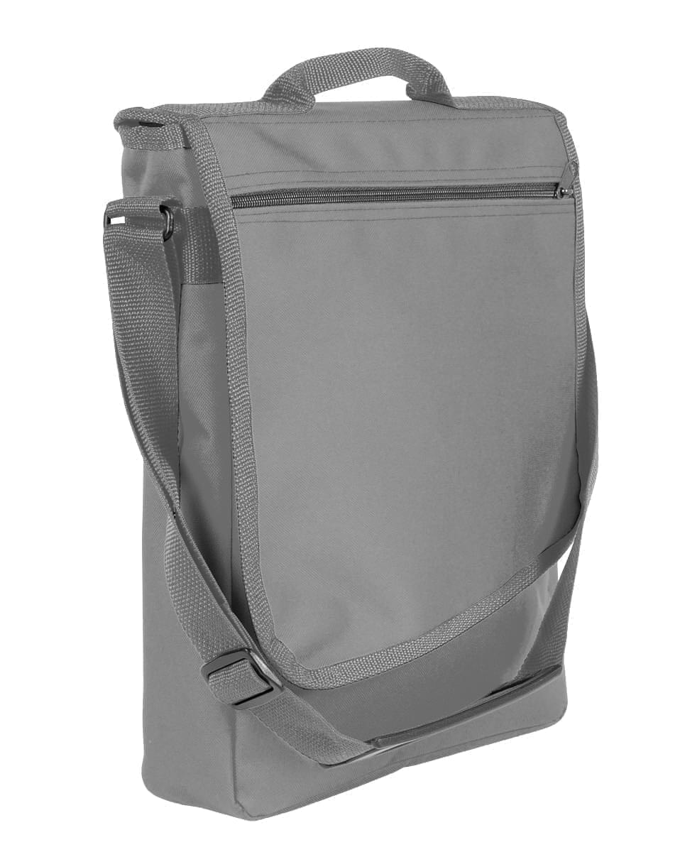 USA Made Nylon Poly Laptop Bags, Grey-Graphite, LHCBA29A1T