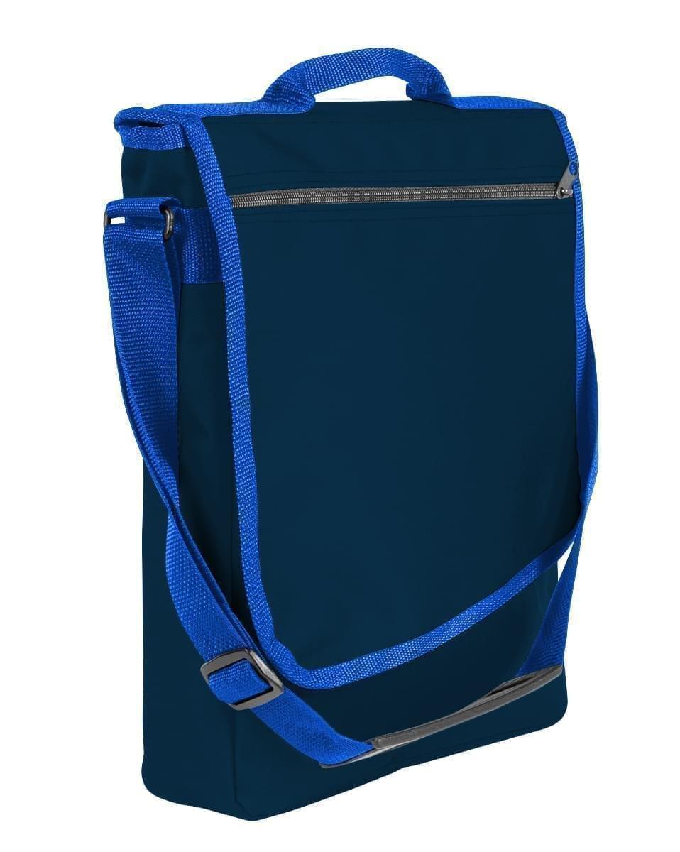 USA Made Nylon Poly Laptop Bags, Navy-Royal Blue, LHCBA29AW3