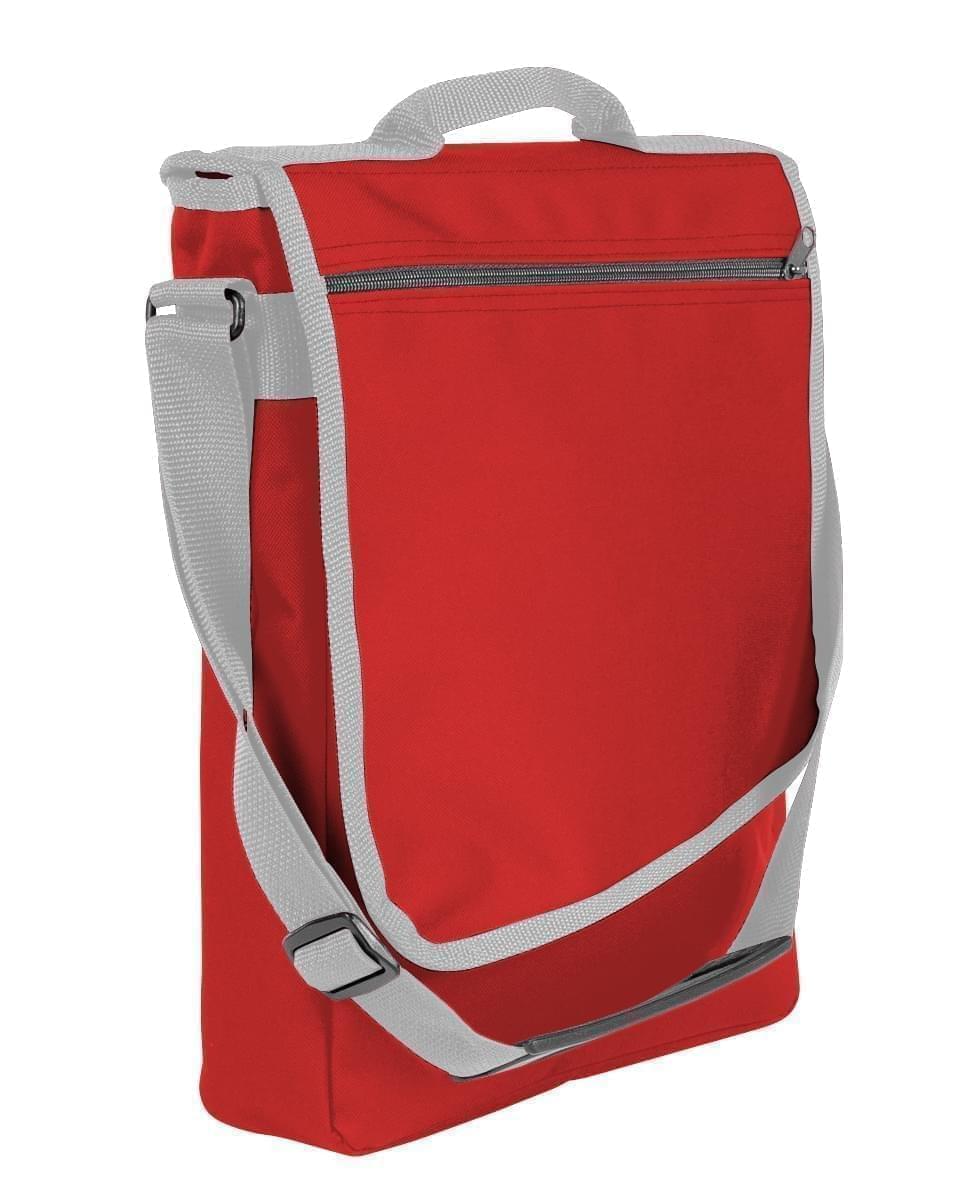 USA Made Nylon Poly Laptop Bags, Red-Grey, LHCBA29AZU