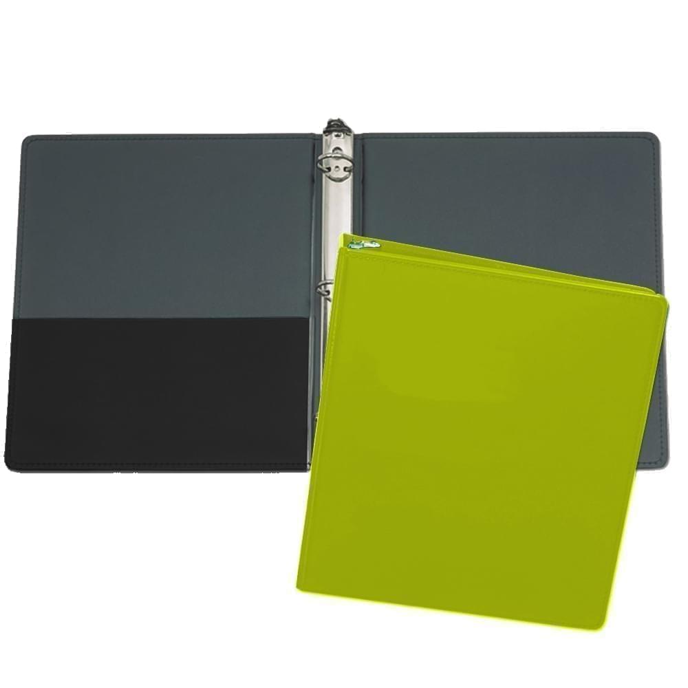 Superior 1" Ring Binder-Faux Leather Vinyl-Lime