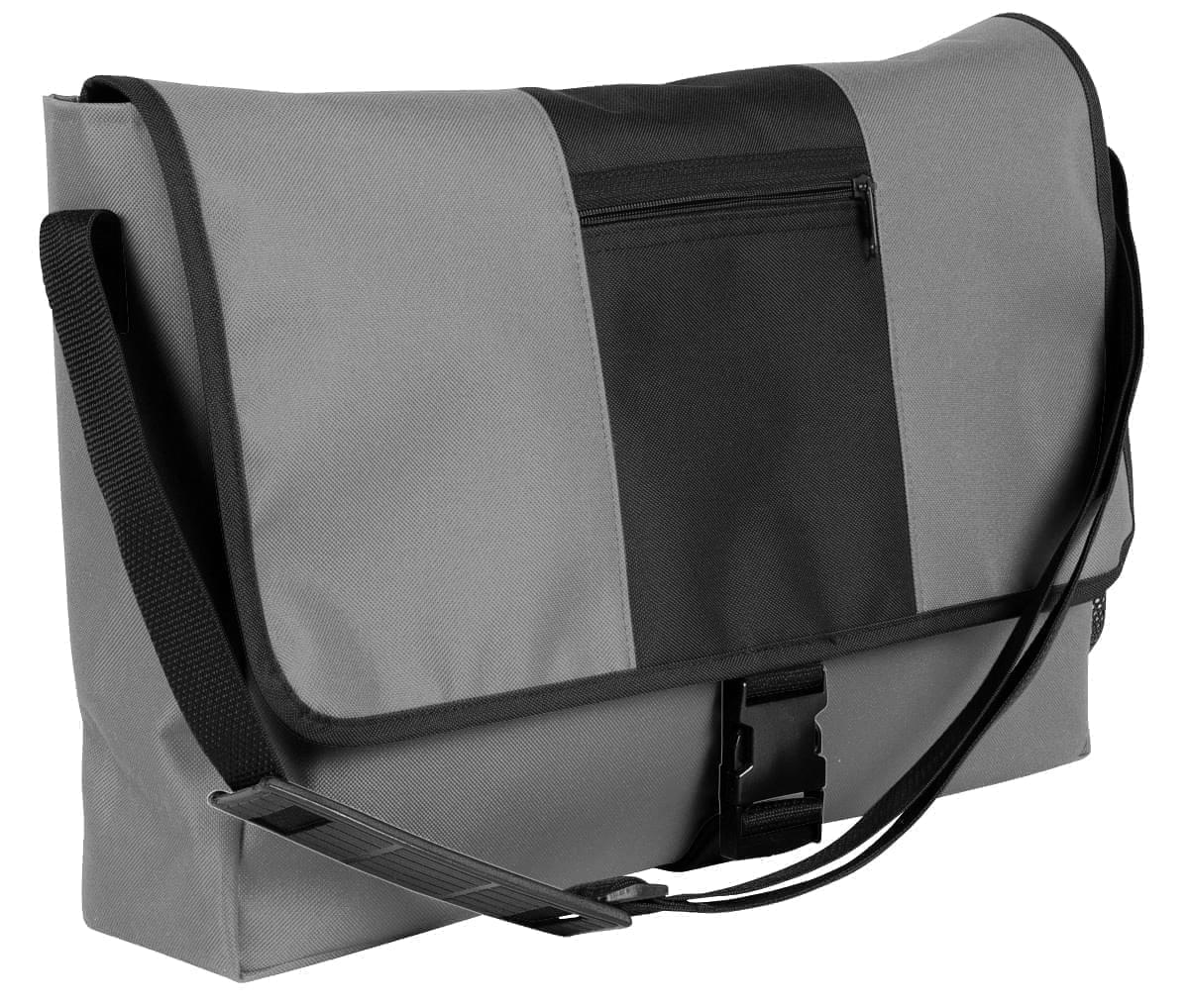 USA Made Nylon Poly Dad Shoulder Bags, Grey-Black, OHEDA19A1C