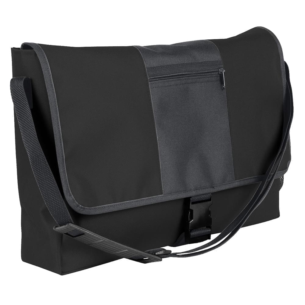 USA Made Nylon Poly Dad Shoulder Bags, Black-Graphite, OHEDA19AOF
