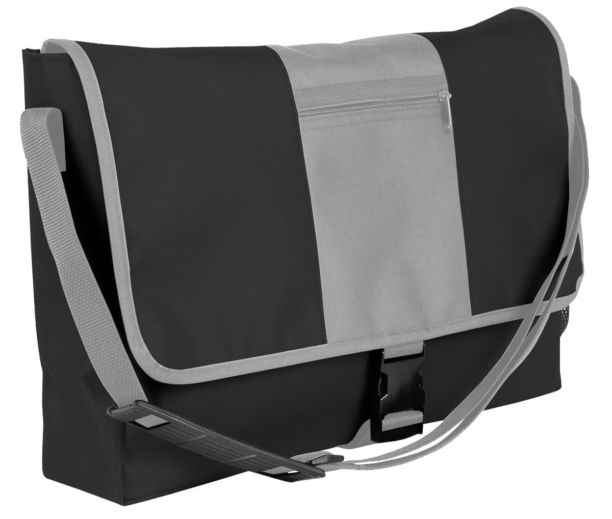 USA Made Nylon Poly Dad Shoulder Bags, Black-Grey, OHEDA19AON