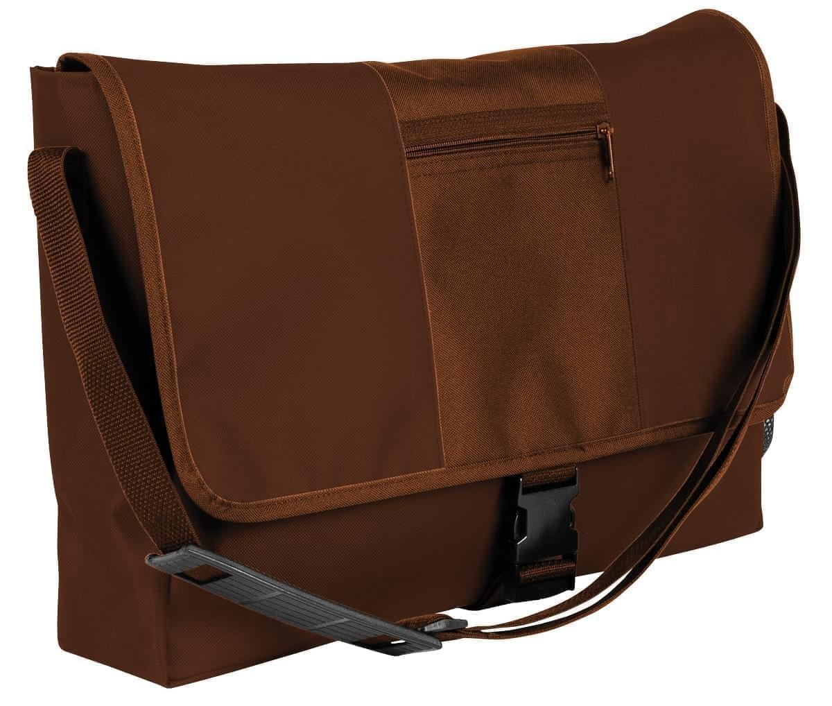 USA Made Nylon Poly Dad Shoulder Bags, Brown-Brown, OHEDA19APD