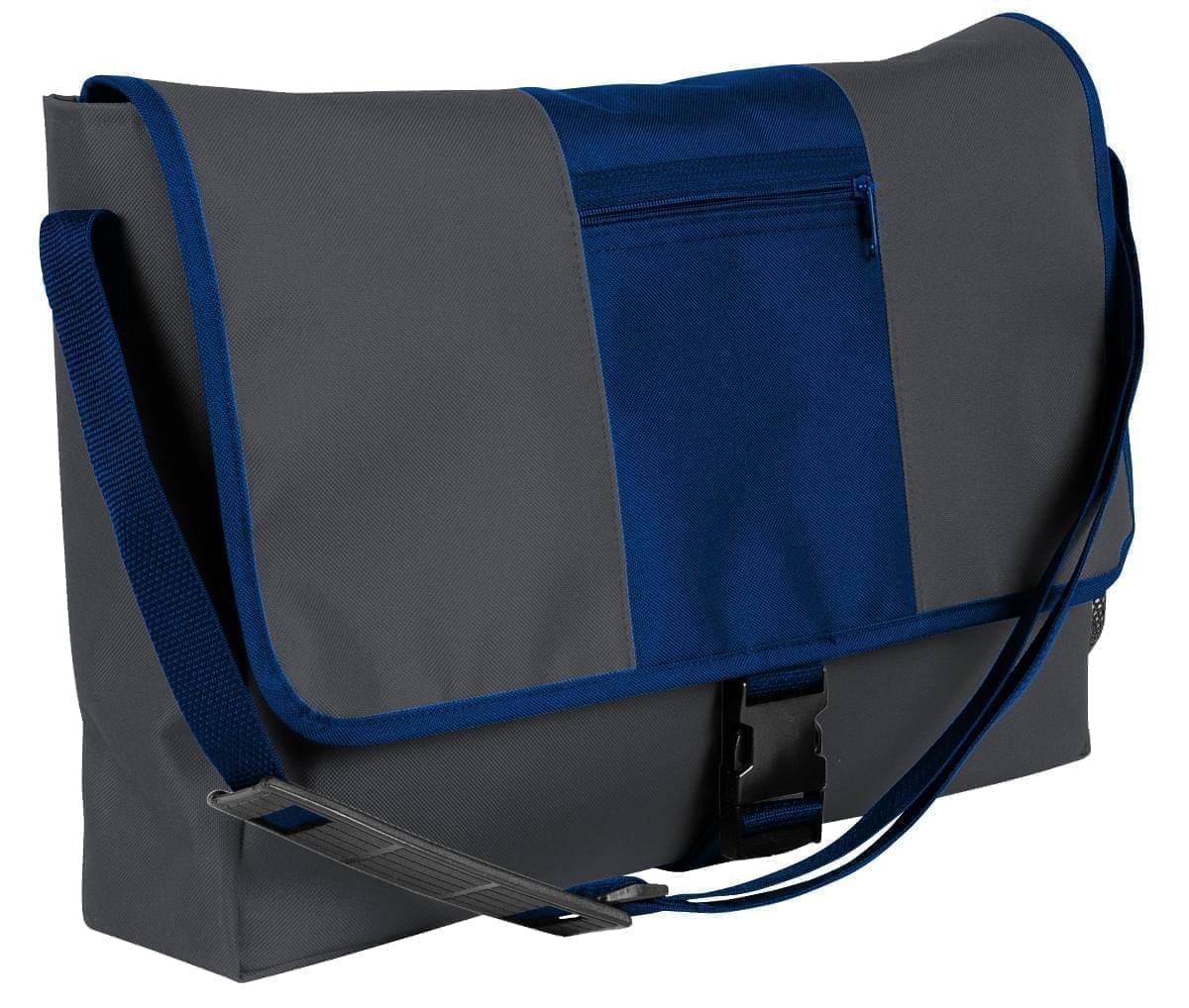 USA Made Nylon Poly Dad Shoulder Bags, Graphite-Navy, OHEDA19ARI