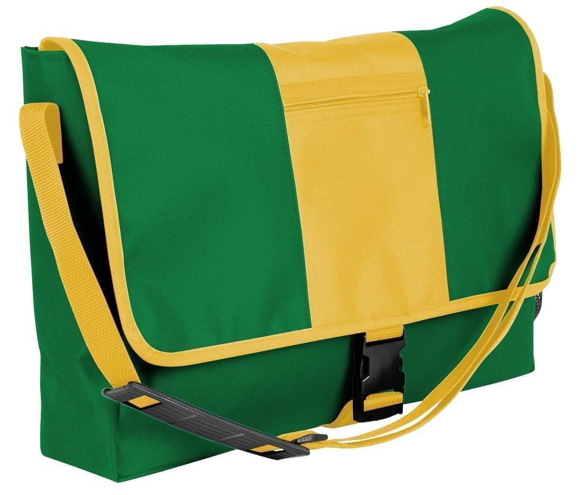 USA Made Nylon Poly Dad Shoulder Bags, Kelly Green-Gold, OHEDA19ATQ