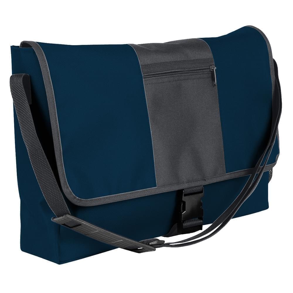 USA Made Nylon Poly Dad Shoulder Bags, Navy-Graphite, OHEDA19AWF