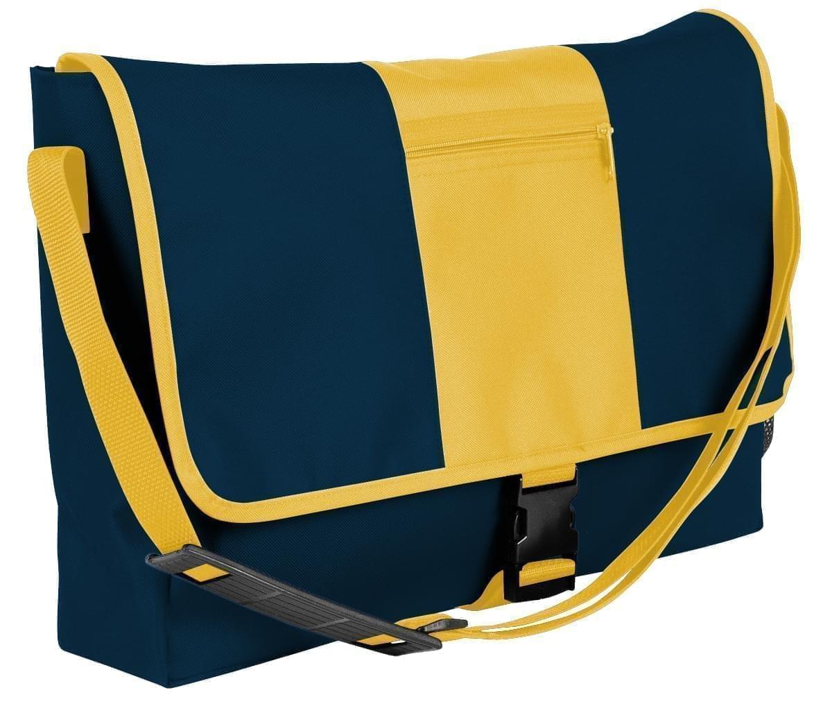 USA Made Nylon Poly Dad Shoulder Bags, Navy-Gold, OHEDA19AWQ