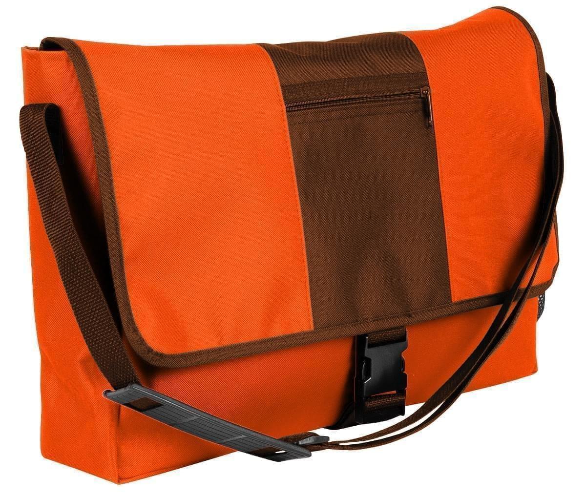 USA Made Nylon Poly Dad Shoulder Bags, Orange-Brown, OHEDA19AXD