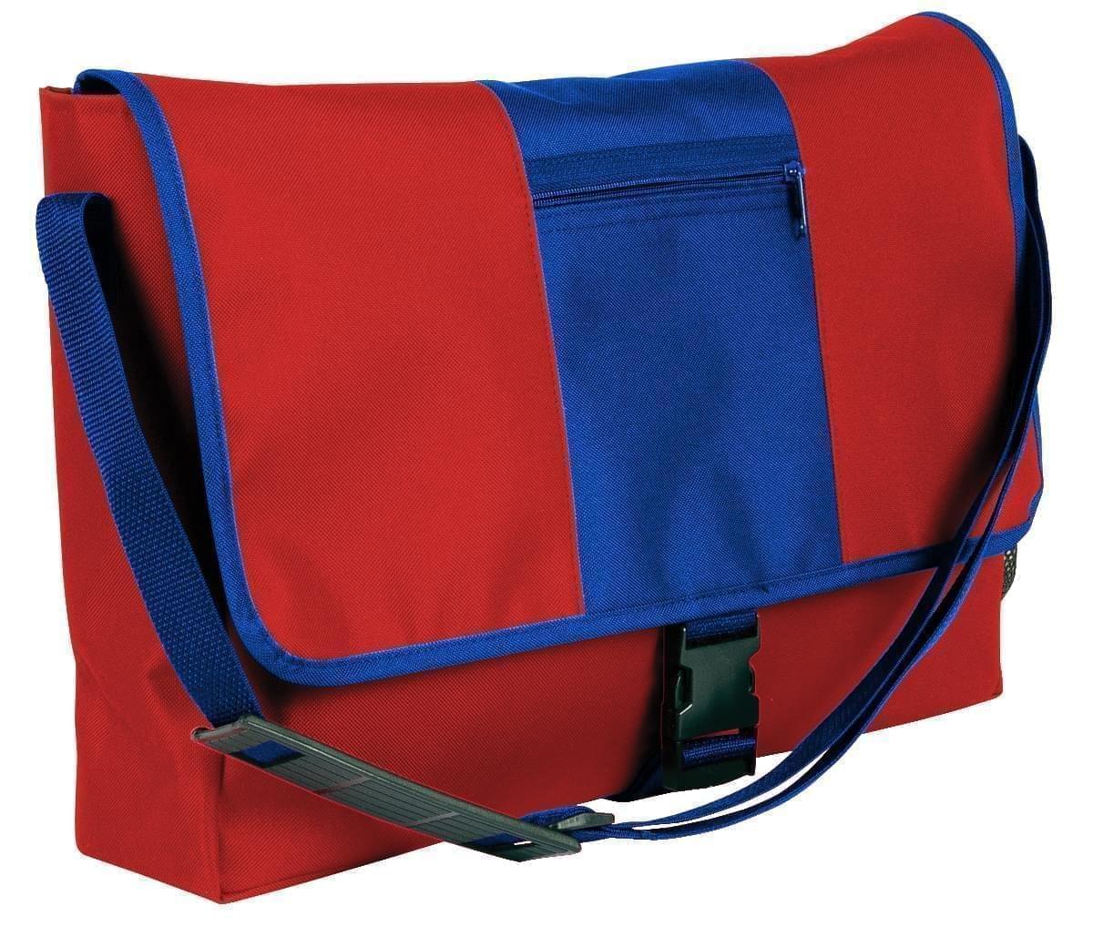 USA Made Nylon Poly Dad Shoulder Bags, Red-Royal Blue, OHEDA19AZM