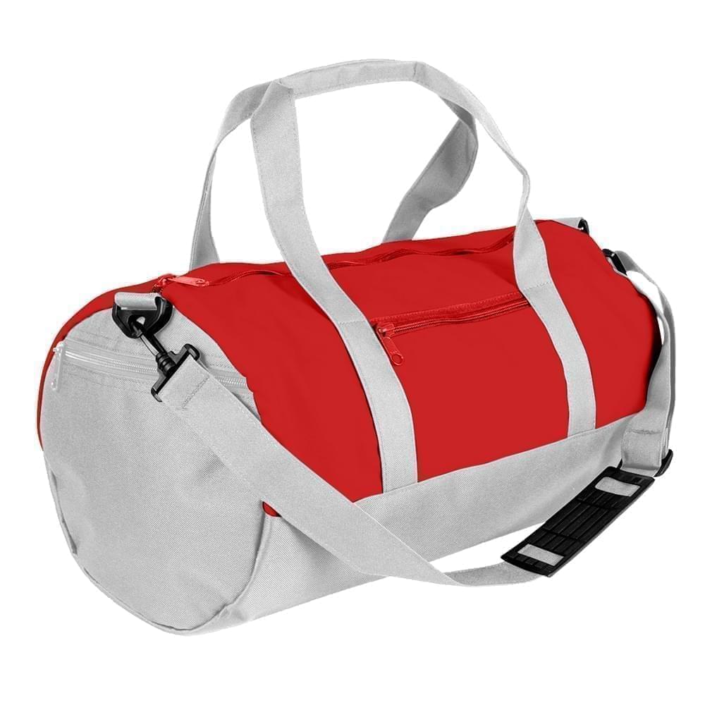 USA Made Canvas Equipment Duffle Bags, Red-White, PMLXZ2AAEP