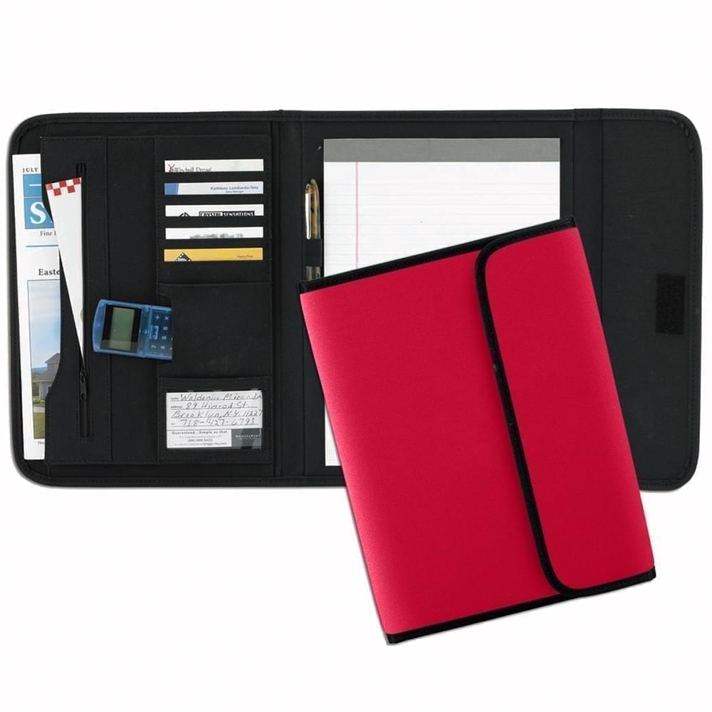Tribeca Tri-Fold Folder-Nylon-Red