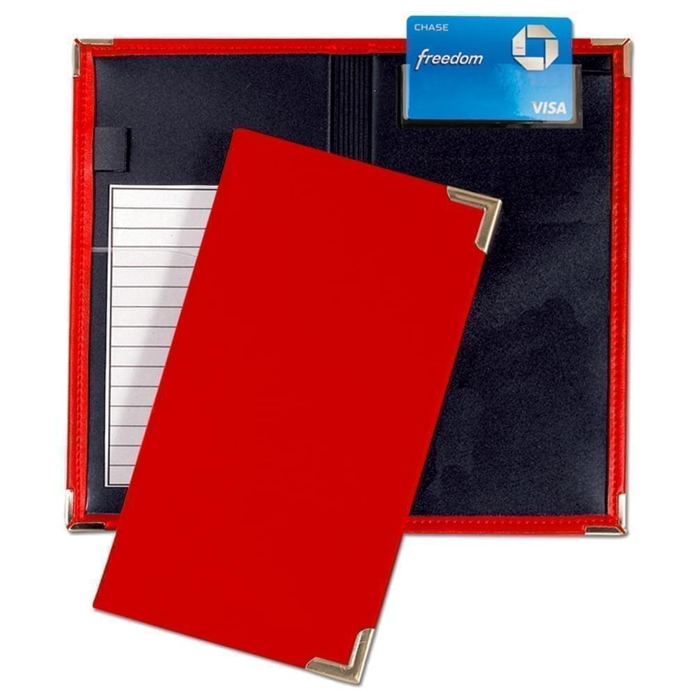 Check Presenter-Faux Leather Vinyl-Red