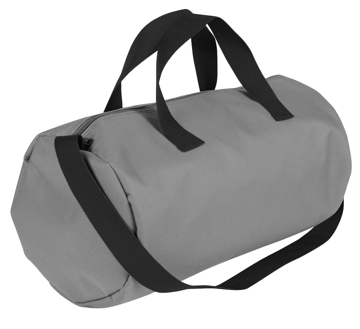 USA Made Nylon Poly Gym Roll Bags, Grey-Black, ROCX31AA1R