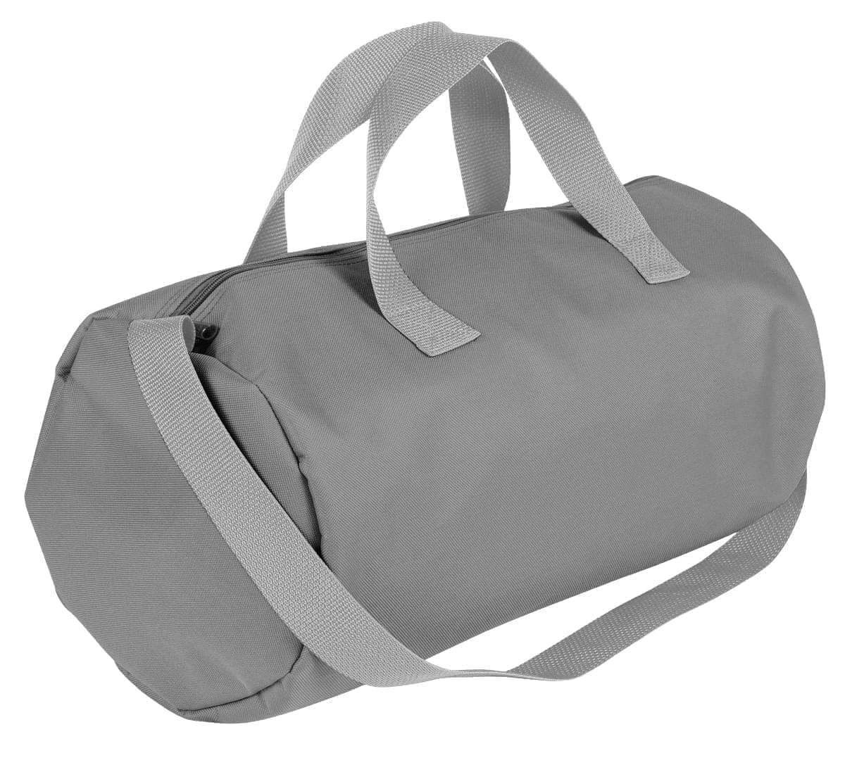 USA Made Nylon Poly Gym Roll Bags, Grey-Grey, ROCX31AA1U