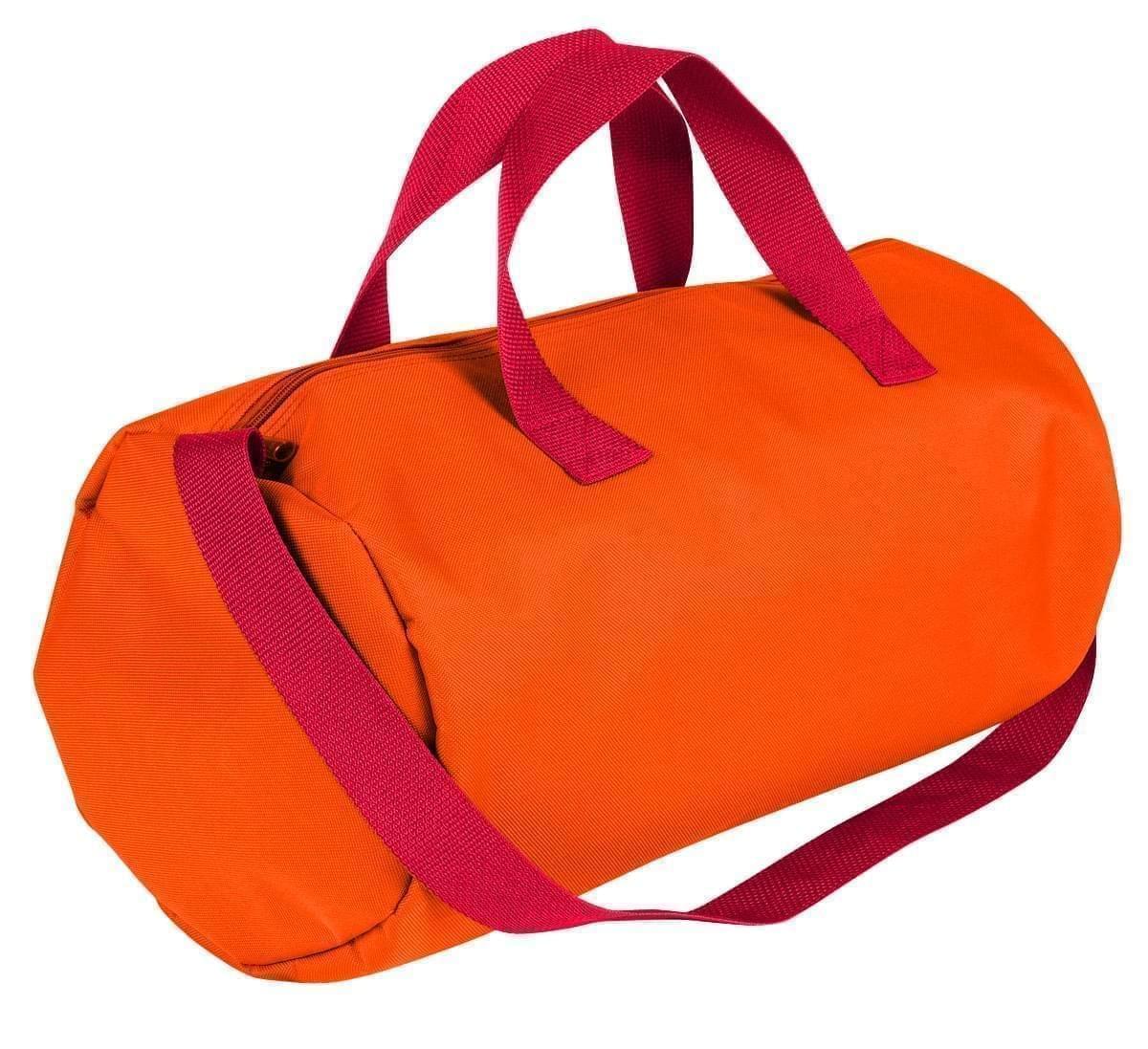 USA Made Nylon Poly Gym Roll Bags, Orange-Red, ROCX31AAX2