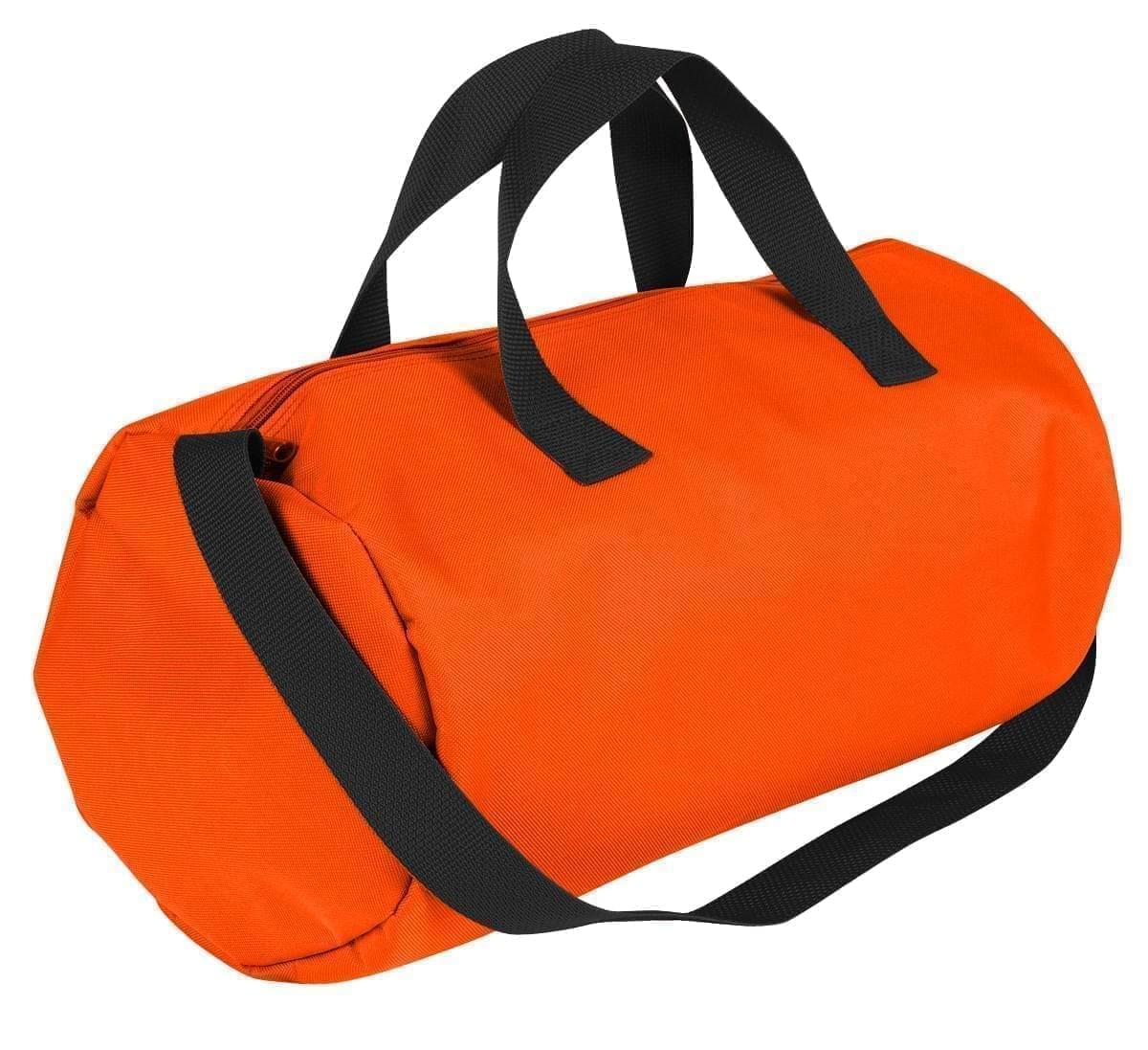 USA Made Nylon Poly Gym Roll Bags, Orange-Black, ROCX31AAXR