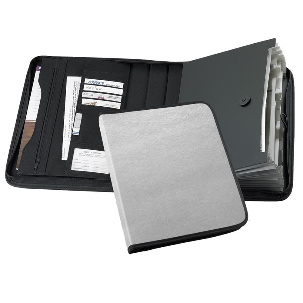 Tribeca Accordion Zipper Folder-Polished-White