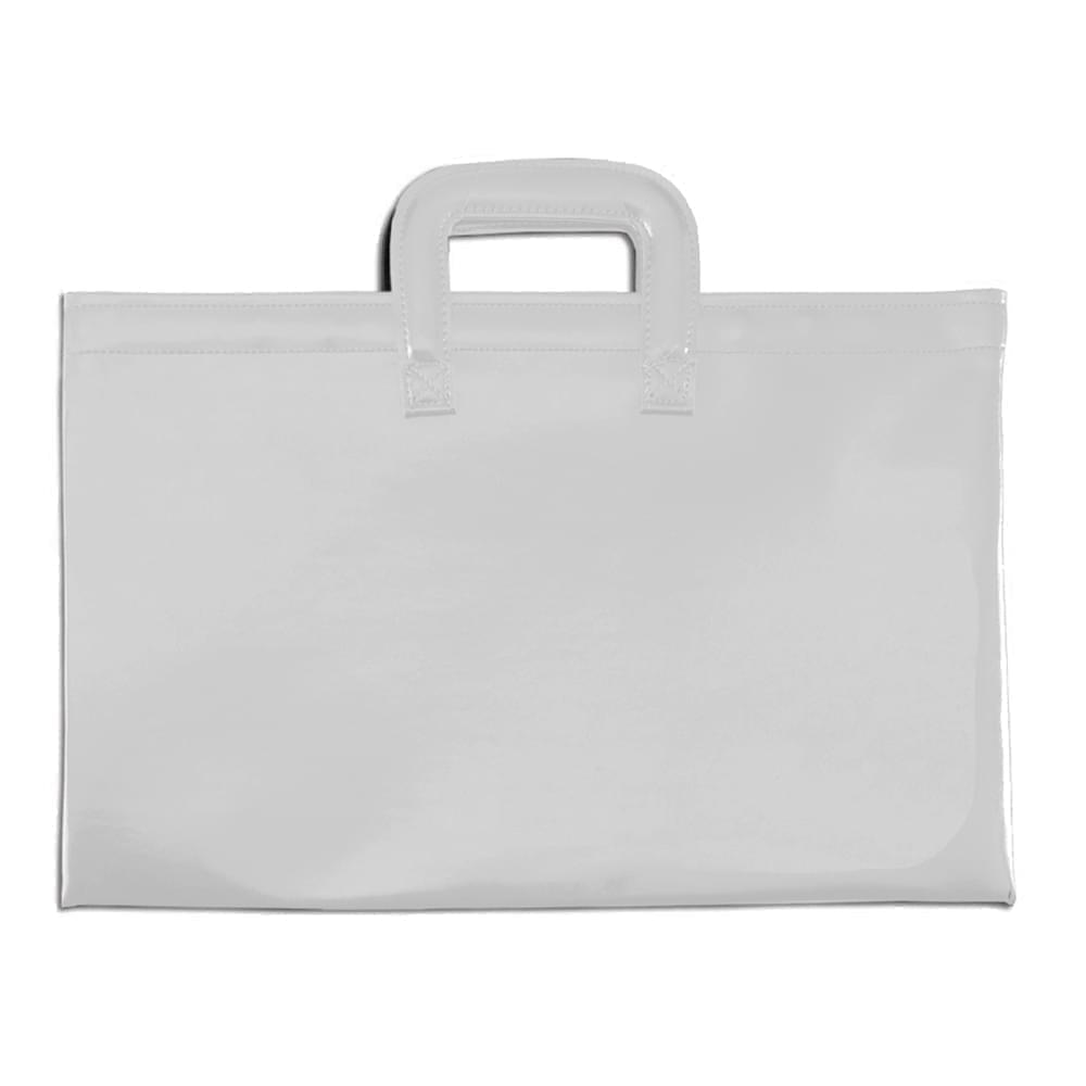 Briefcase With Luggage Handles-Polished-White