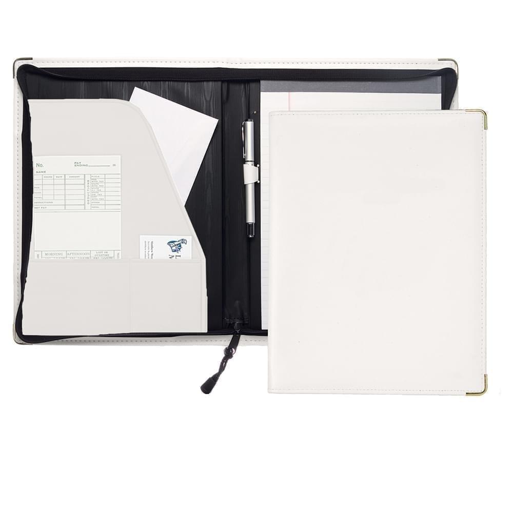 Prestige Letter Zipper Folder-Polished-White