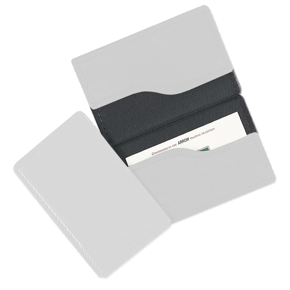 Card Case-Faux Leather Vinyl-White