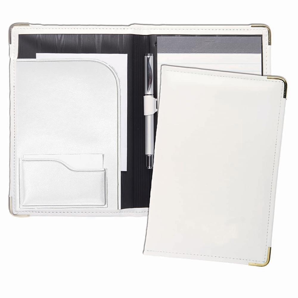 Prestige Junior Folder-Faux Leather Vinyl-White
