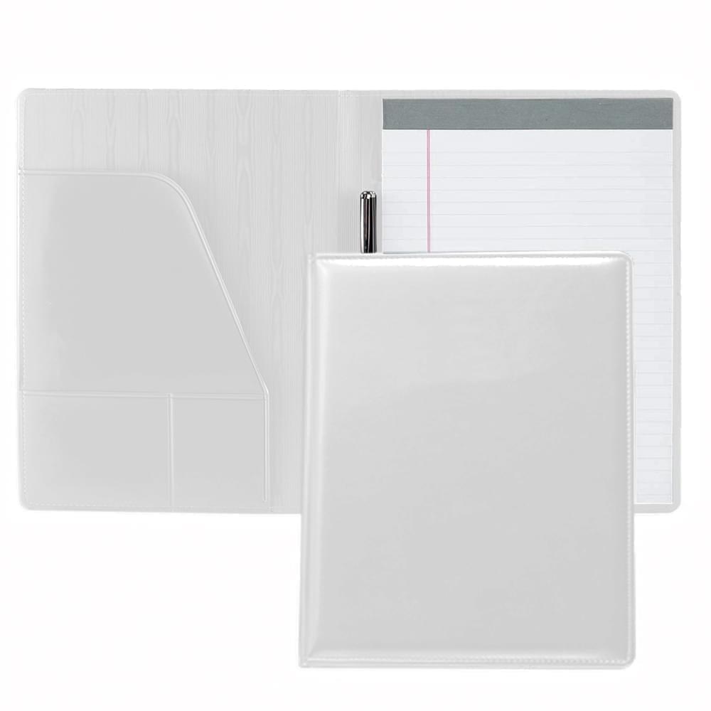 Grainedge Letter Folder-Faux Leather Vinyl-White