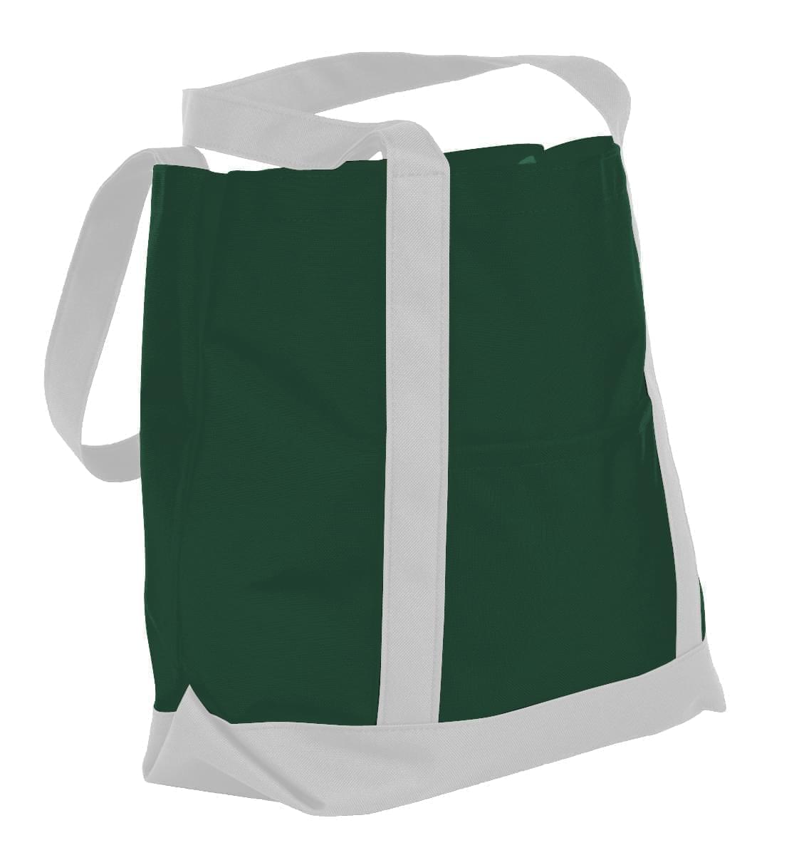 USA Made Canvas Fashion Tote Bags, Hunter Green-White, XAACL1UAIP