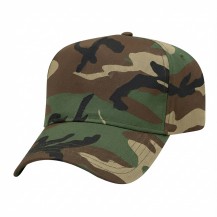 Olive Woodland Solid 5 Panel Lo Woodland Snapback Baseball Cap
