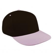 Black-Pink Brushed Leather Skate Hat