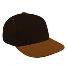 Black-Light Brown Canvas Leather Skate Hat