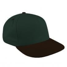 Hunter Green-Black Twill Snapback Skate Hat