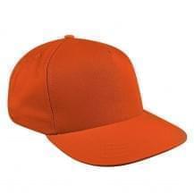 Orange Wool Leather Skate Hat