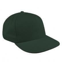 Hunter Green Twill Leather Skate Hat