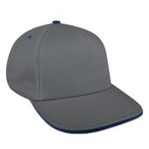 Light Gray-Navy Ripstop Velcro Skate Hat
