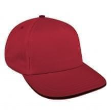 Red-Black Denim Self Strap Skate Hat