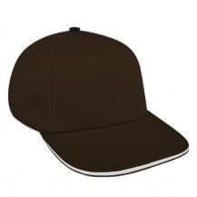 Black-White Wool Leather Skate Hat