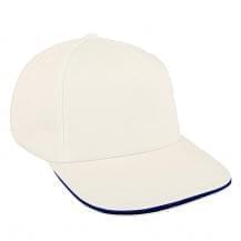White-Royal Blue Canvas Self Strap Skate Hat
