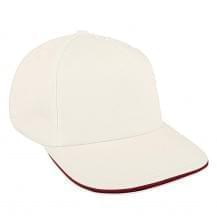 White-Red Wool Slide Buckle Skate Hat