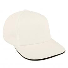 White-Black Brushed Snapback Skate Hat