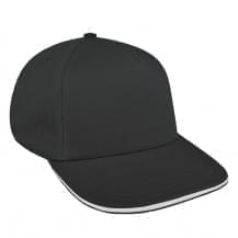 Dark Gray-White Twill Self Strap Skate Hat