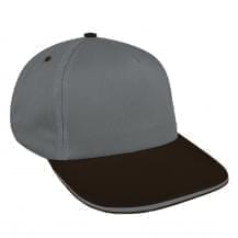 Light Gray-Black Twill Velcro Skate Hat