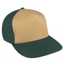 Khaki-Hunter Green Brushed Self Strap Skate Hat