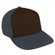 Black-Dark Gray Denim Snapback Skate Hat