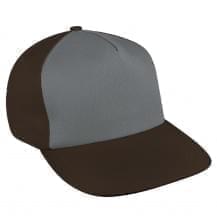 Light Gray-Black Ripstop Self Strap Skate Hat