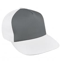 Light Gray-White Twill Leather Skate Hat