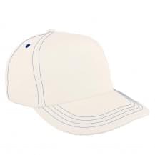 White-Royal Blue Organic Self Strap Skate Hat