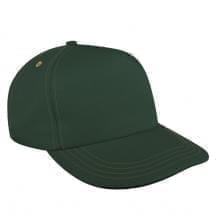 Hunter Green-Khaki Brushed Leather Skate Hat