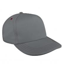 Light Gray-Red Brushed Velcro Skate Hat