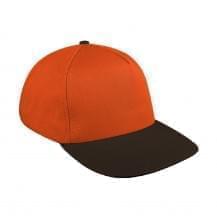 Orange-Black Brushed Snapback Skate Hat